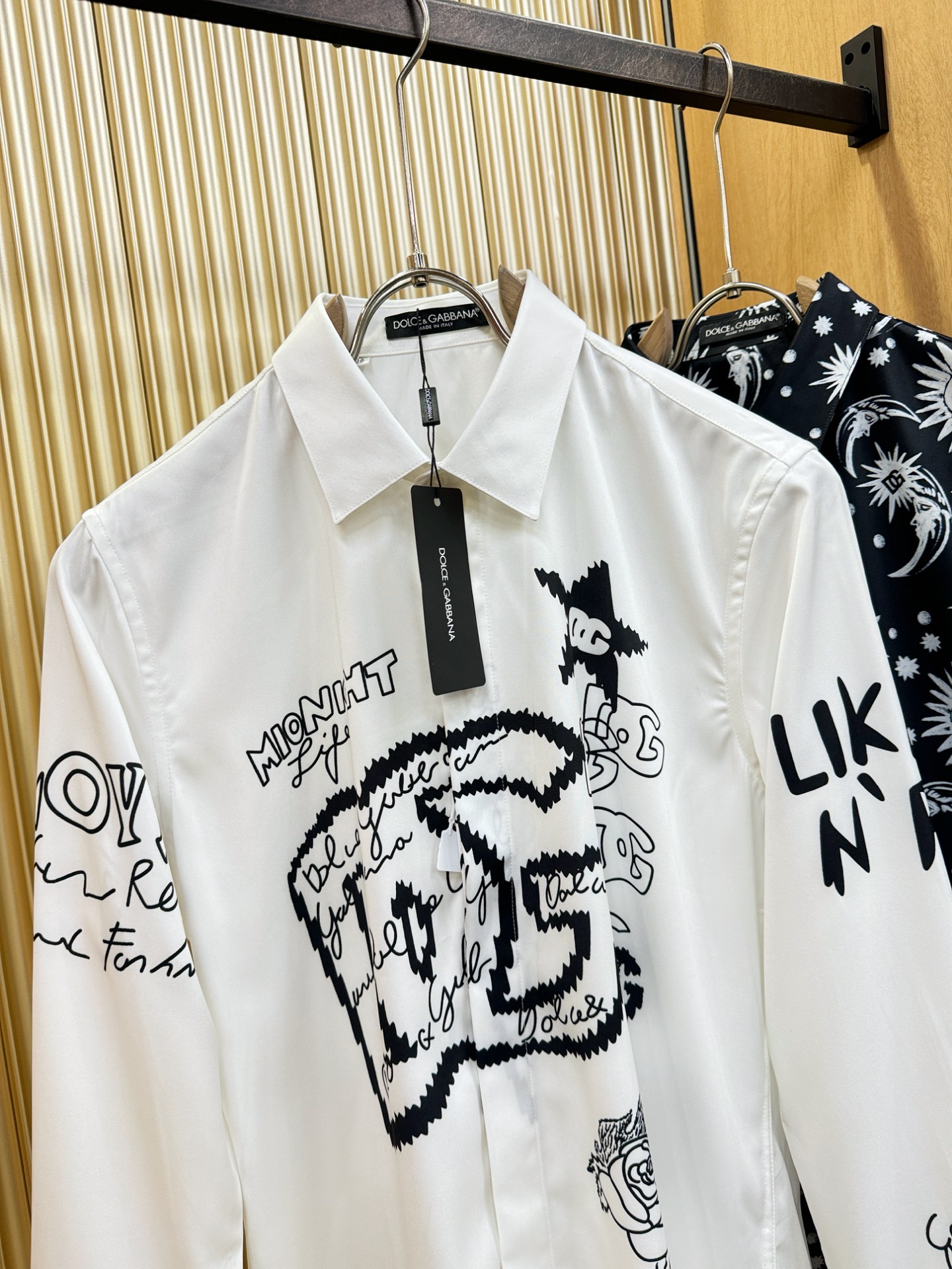 高定款(真丝面料升级 ) DG杜嘉班纳 最大可穿190斤，新款真丝衬衫，男女同款，定制真丝面料，不抽丝！