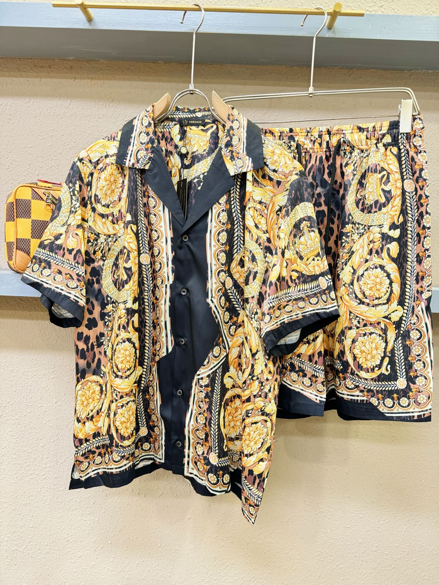 高定款(真丝面料升级 ) Versace 范思哲 最大可穿250斤，新款真丝套装，男女同款家居服套装，定