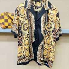 高定款(真丝面料升级 ) Versace 范思哲 最大可穿250斤,新款真丝套装,男女同款家居服套装,定 高定款(真丝面料升级 ) Versace 范思哲 最大可穿250斤,新款真丝套装,男女同款家居服套装,定
