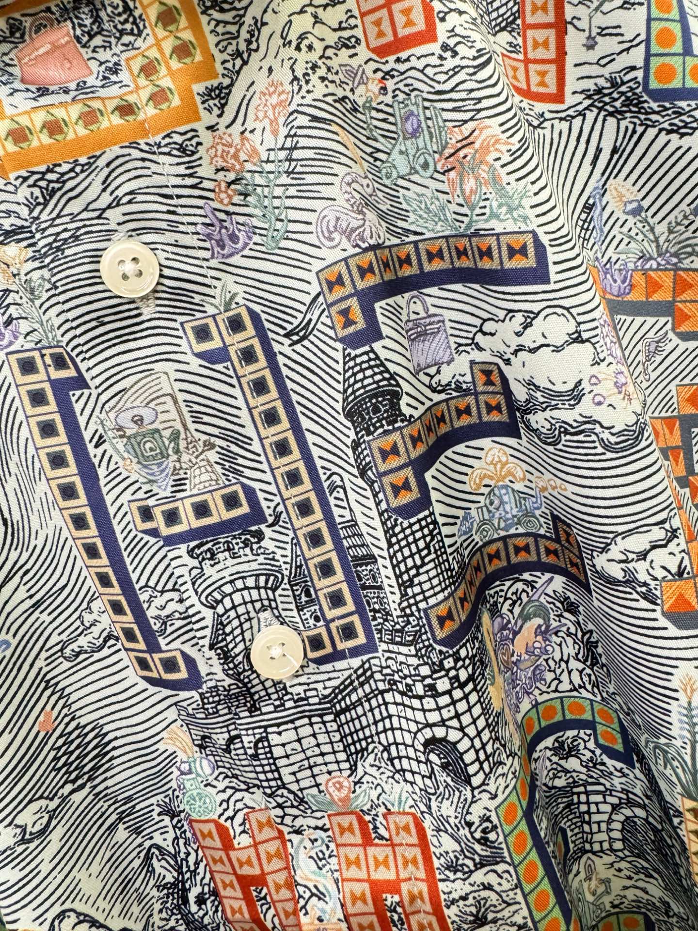 高定款(真丝面料升级 ) Hermès爱马仕 最大可穿190斤，新款真丝衬衫，男女同款，定制真丝面料，不