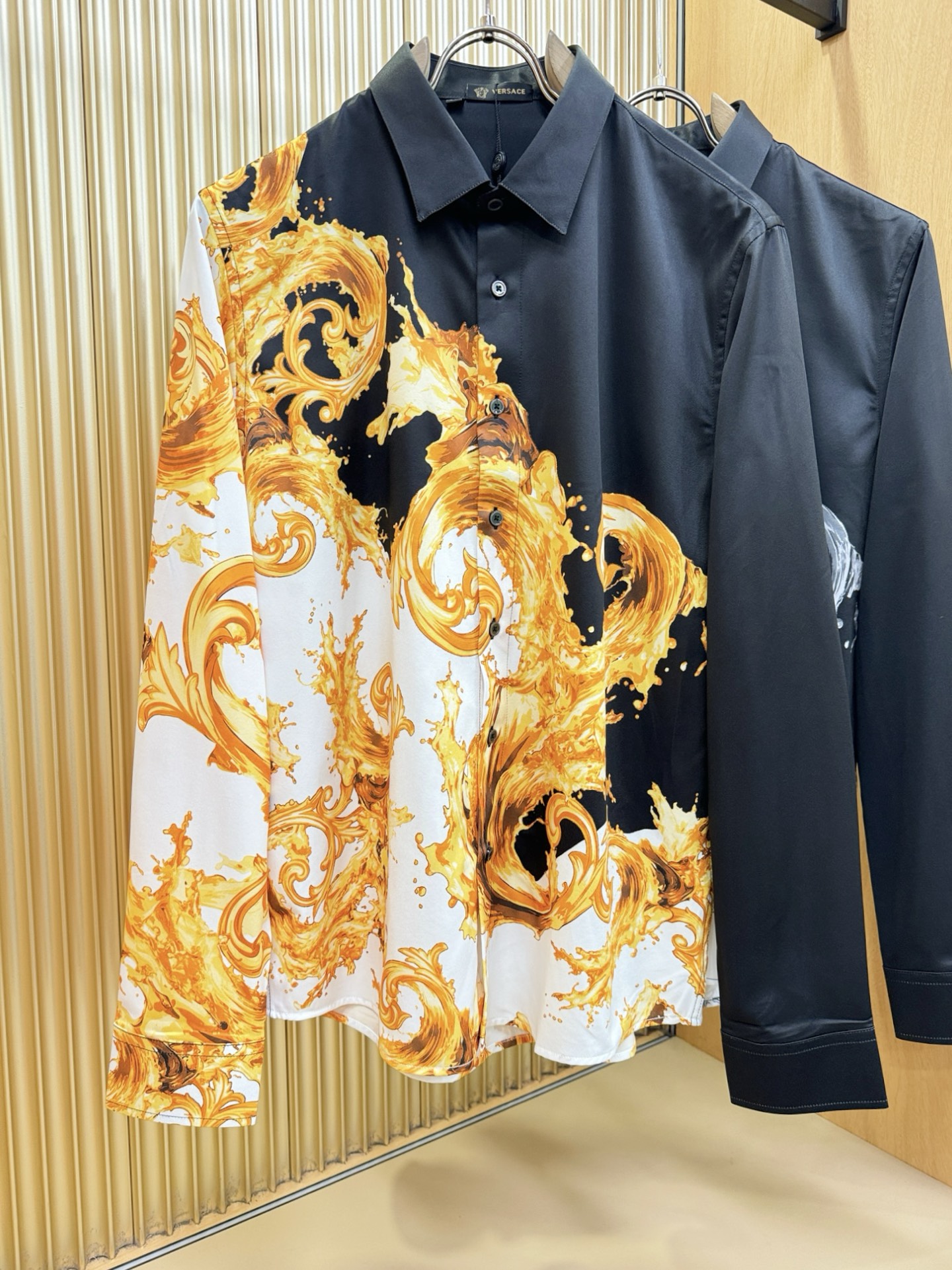 高定款(真丝面料升级 ) Versace 范思哲   最大可穿190斤，新款真丝衬衫，男女同款，定制真丝