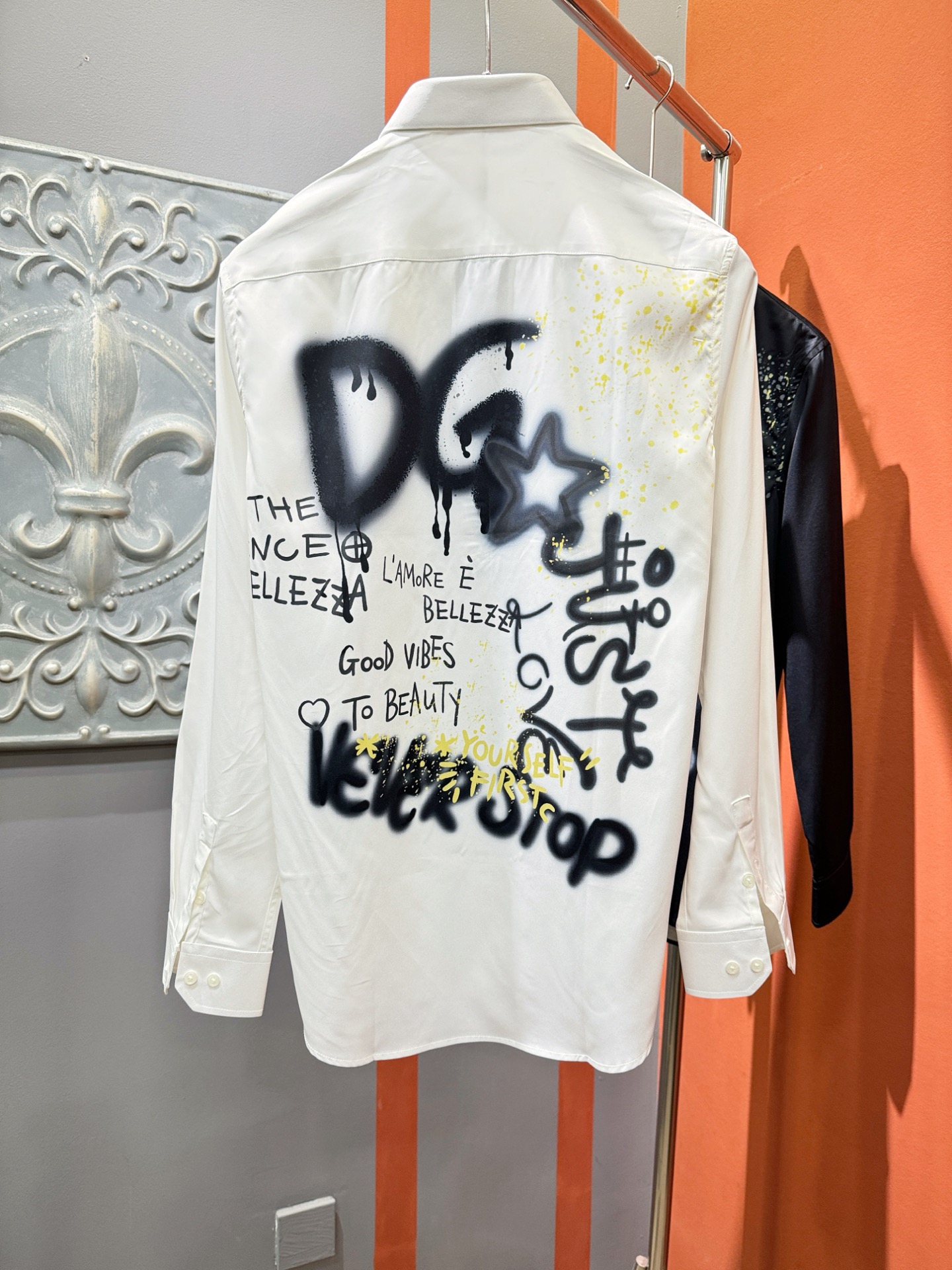高定款(真丝面料升级 ) DG杜嘉班纳 最大可穿190斤，新款真丝衬衫，男女同款，定制真丝面料，不抽丝！