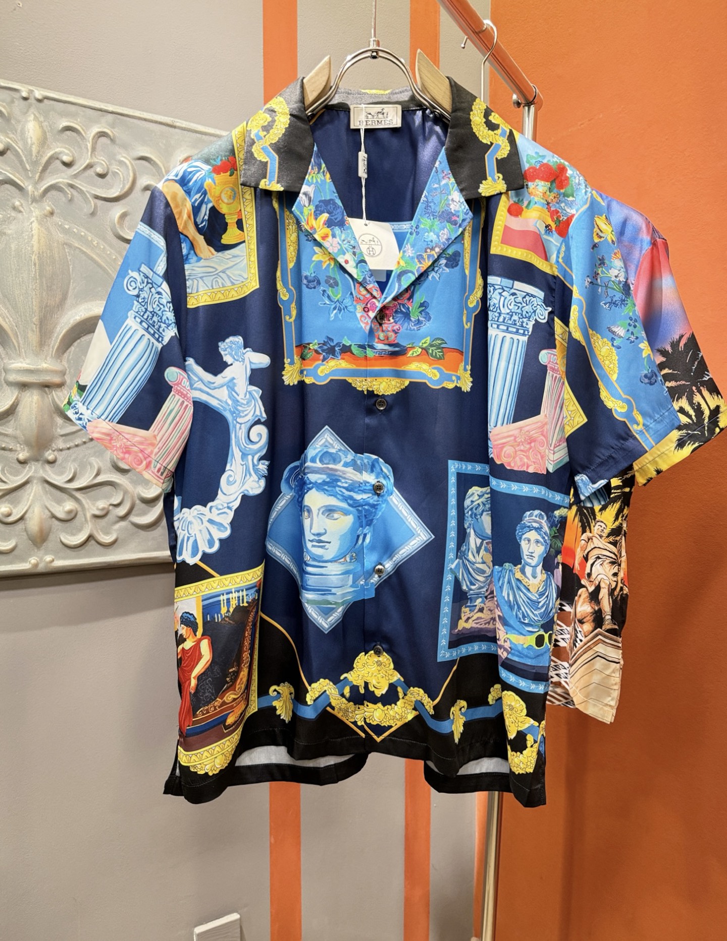 高定款(真丝面料升级 ) Versace 范思哲  最大可穿250斤，新款真丝衬衫，男女同款，定制真丝面