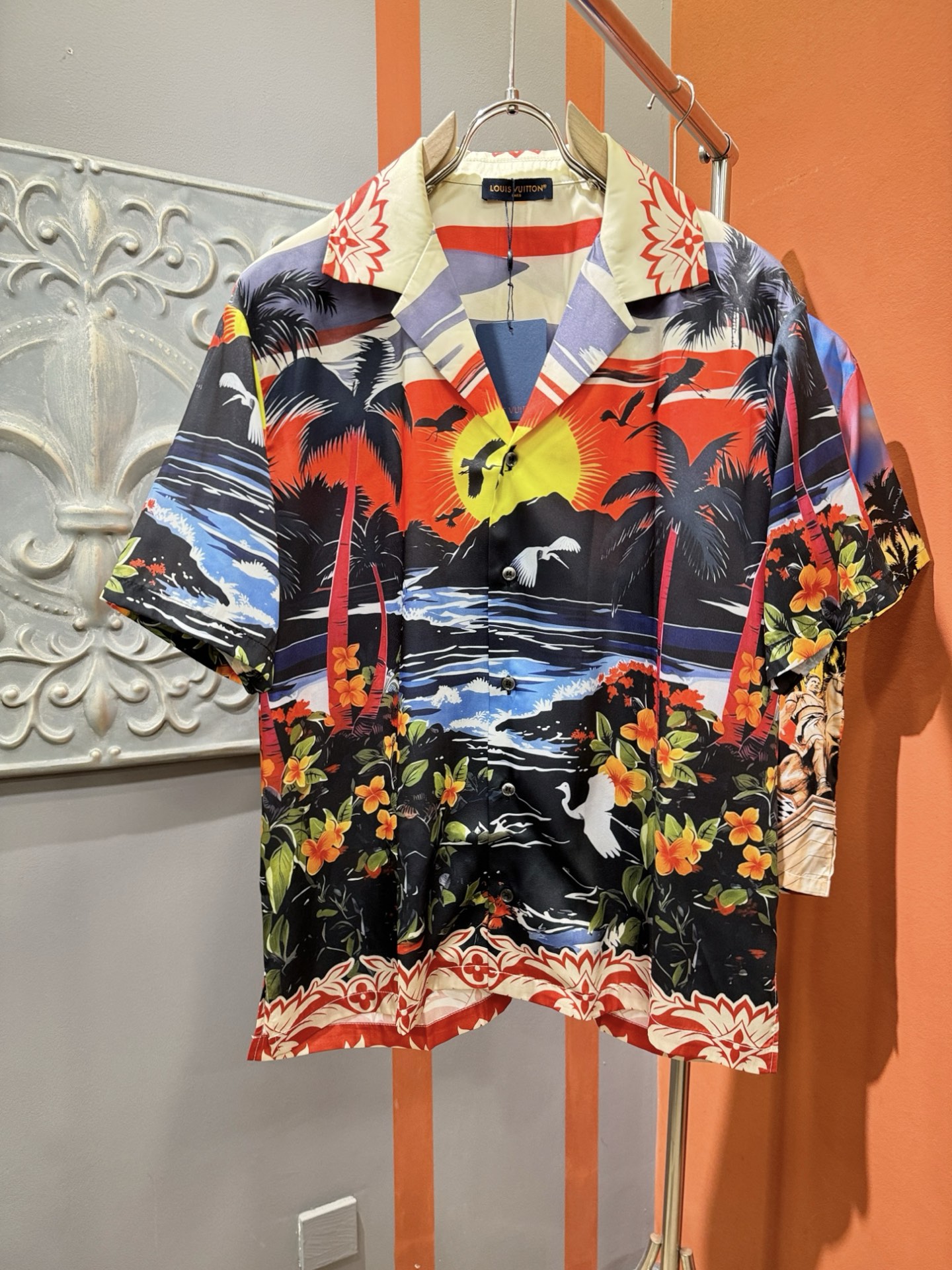 高定款(真丝面料升级 ) LV路易威登 最大可穿250斤，新款真丝衬衫，男女同款，定制真丝面料，不抽丝！