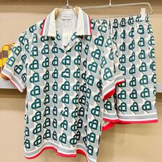 高定款(真丝面料升级 ) Casablanca 最大可穿250斤‼️新款真丝套装,男女同款家居服套装,定 高定款(真丝面料升级 ) Casablanca 最大可穿250斤‼️新款真丝套装,男女同款家居服套装,定