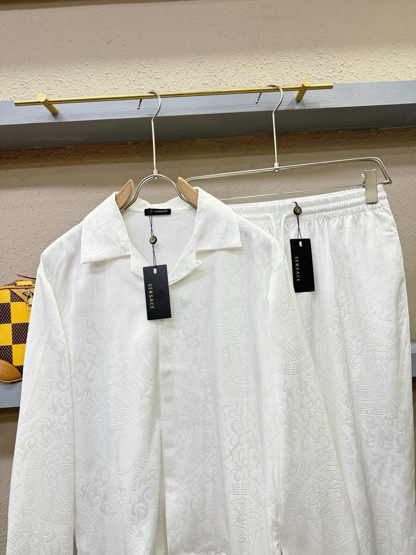 高定款(真丝面料升级 )最大可穿250斤 Versace 范思哲新款真丝套装，男女同款家居服套装，定制真