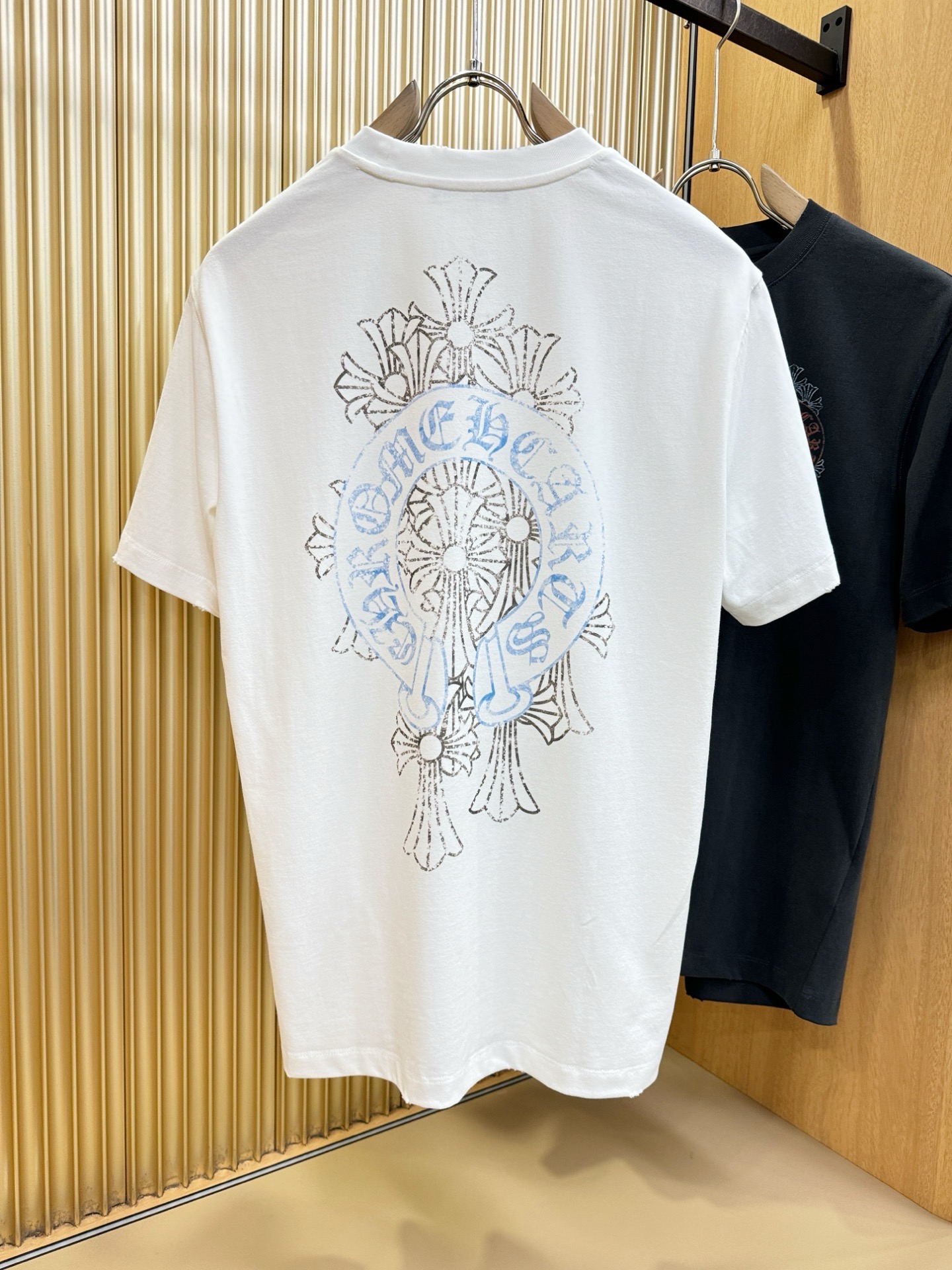 (最大可穿240斤) CHROME HEARTS 克罗心 2026春夏新款短袖T恤！走秀图案时尚休闲短袖