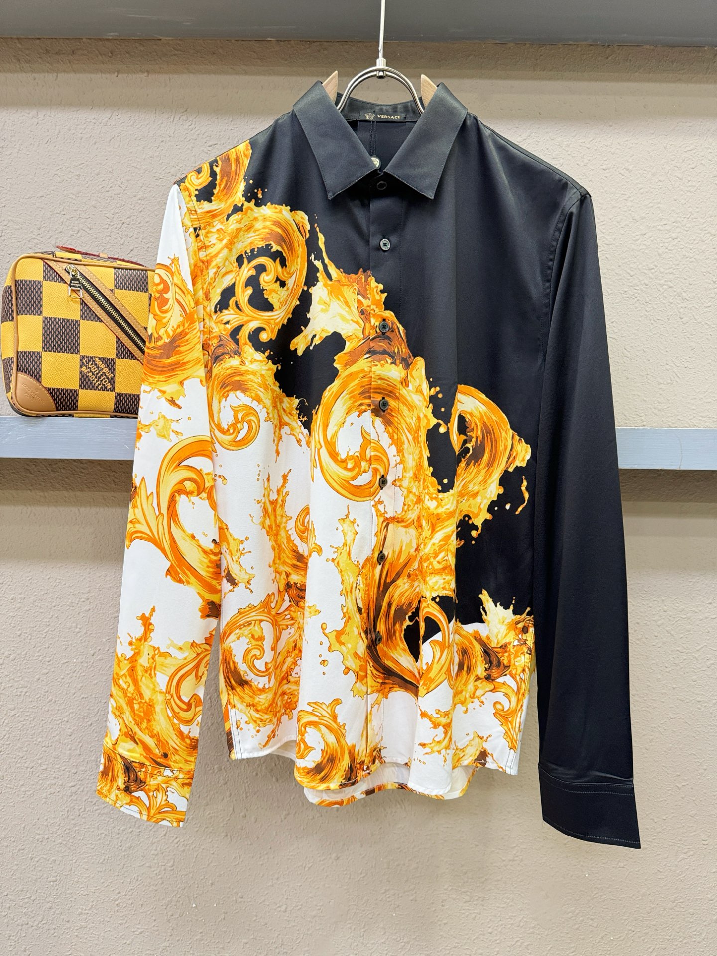 高定款(真丝面料升级 ) Versace 范思哲   最大可穿190斤，新款真丝衬衫，男女同款，定制真丝