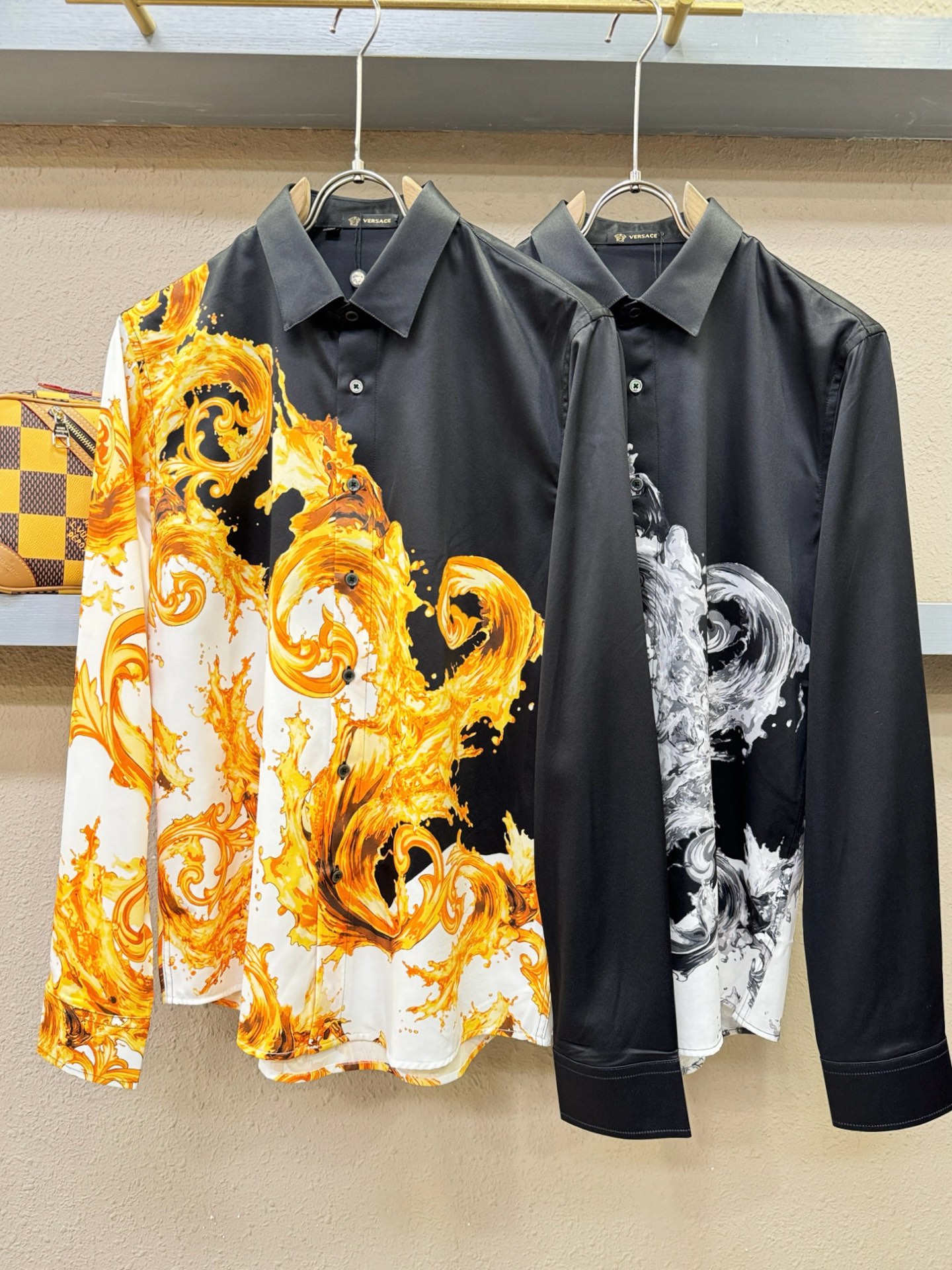 高定款(真丝面料升级 ) Versace 范思哲   最大可穿190斤，新款真丝衬衫，男女同款，定制真丝