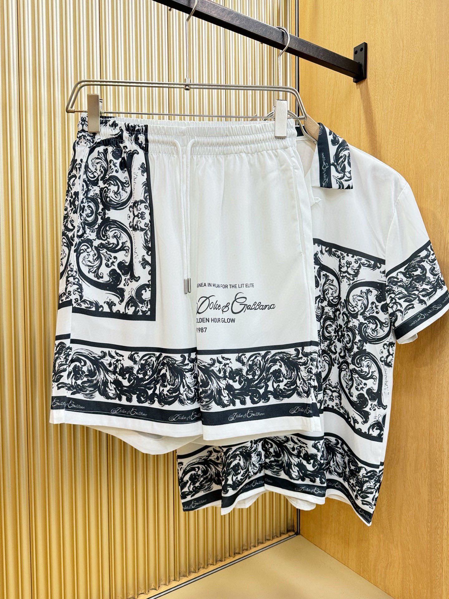 高定款(真丝面料升级 ) Versace 范思哲 最大可穿250斤，新款真丝套装，男女同款家居服套装，定