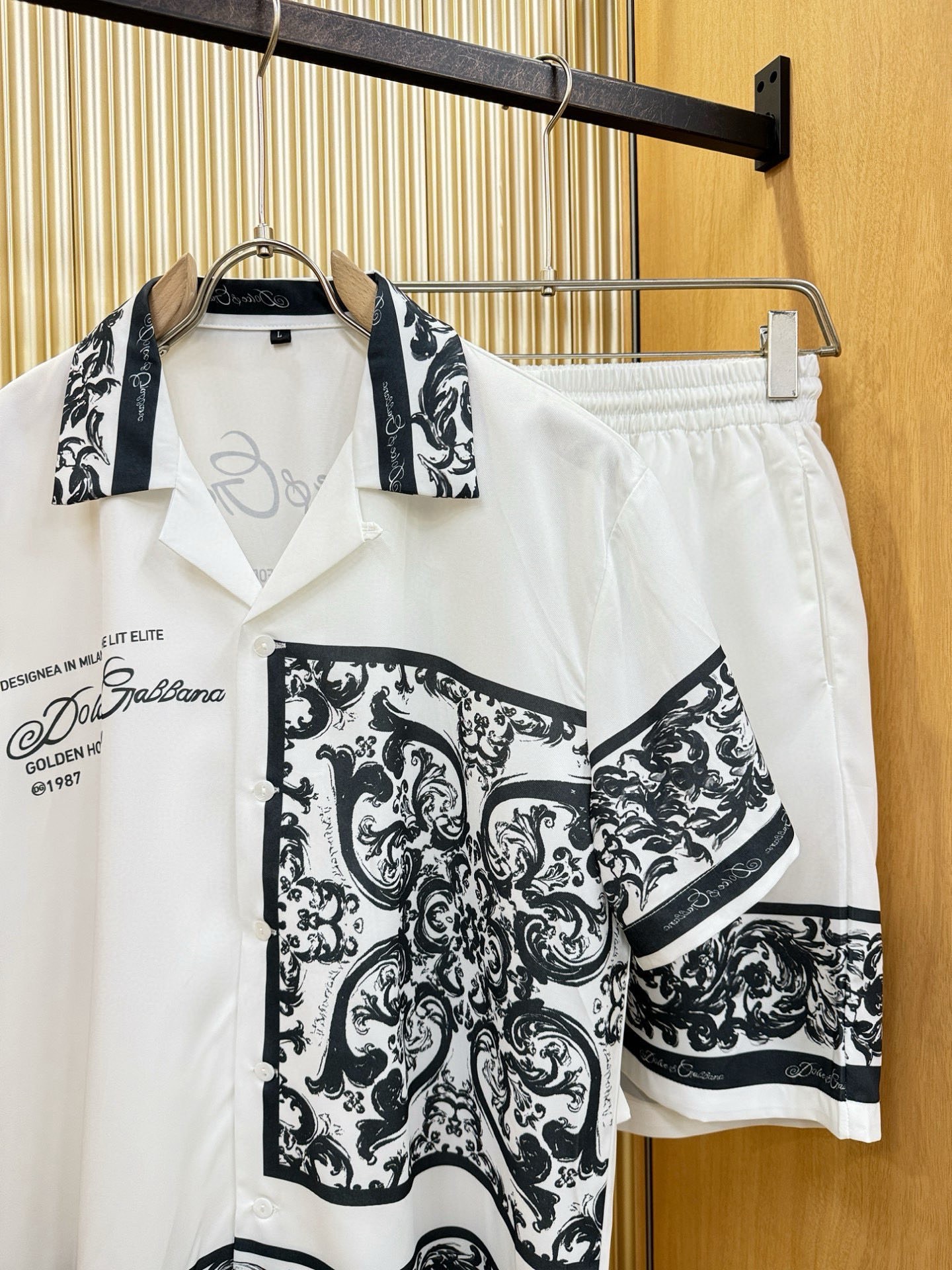 高定款(真丝面料升级 ) Versace 范思哲 最大可穿250斤，新款真丝套装，男女同款家居服套装，定