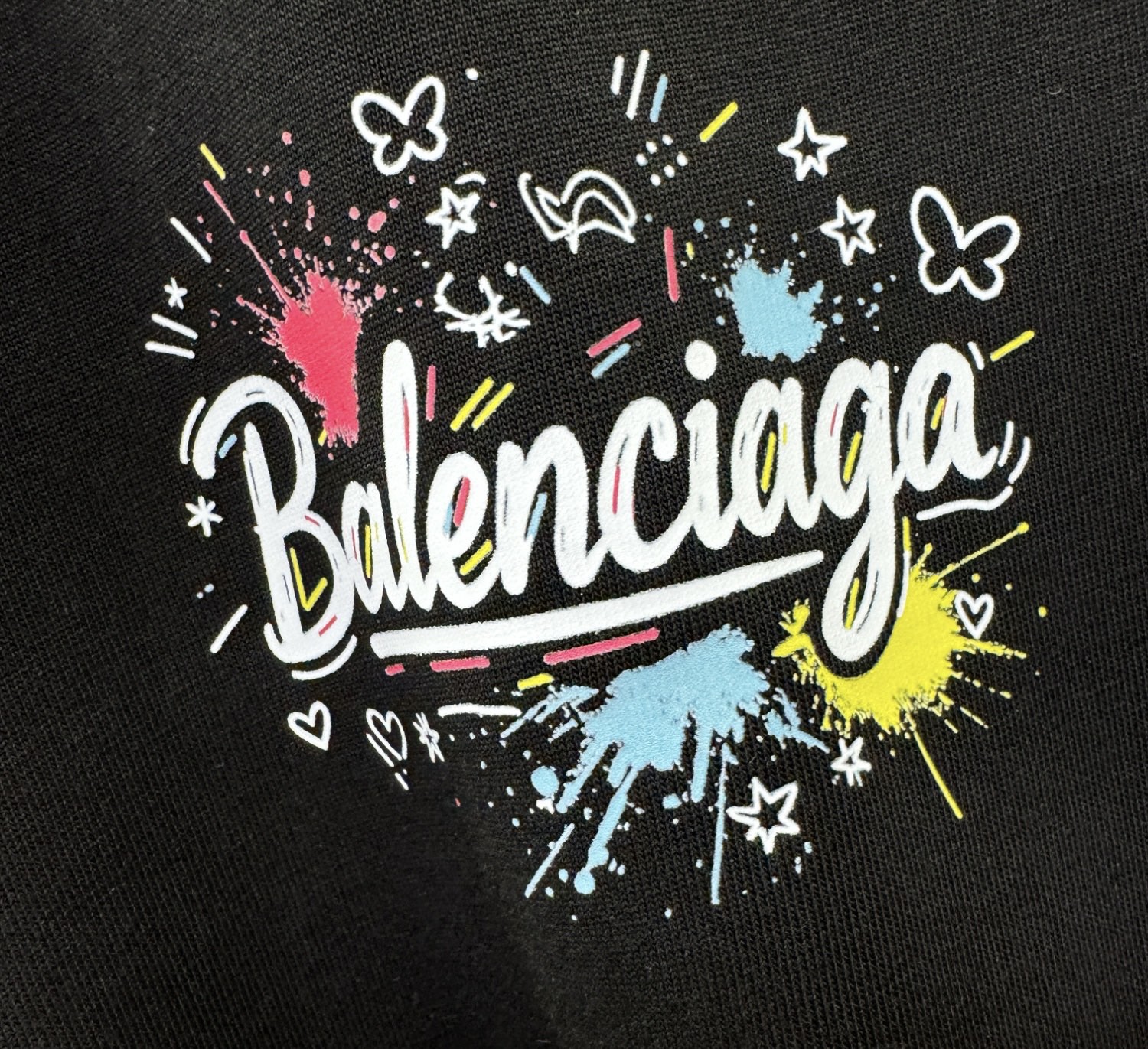 Balenciaga巴黎世家 2026新款短袖T恤！男女同款！走秀图案时尚休闲短袖T恤衫！设计logo设计！极具设计精选