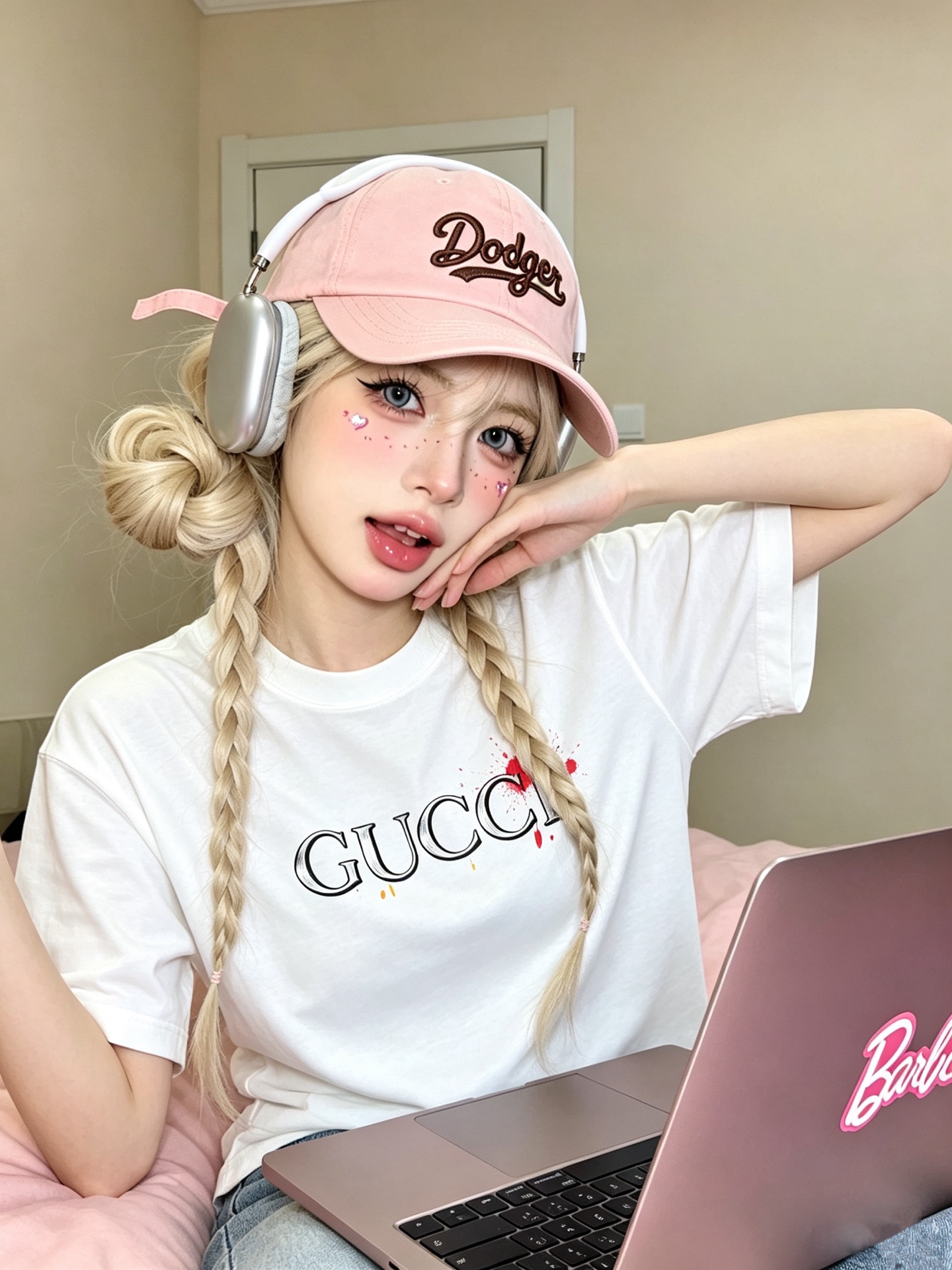 Gucci古奇2026新款短袖T恤！男女同款！走秀图案时尚休闲短袖T恤衫！设计logo设计！极具设计精选客供面料，手感柔