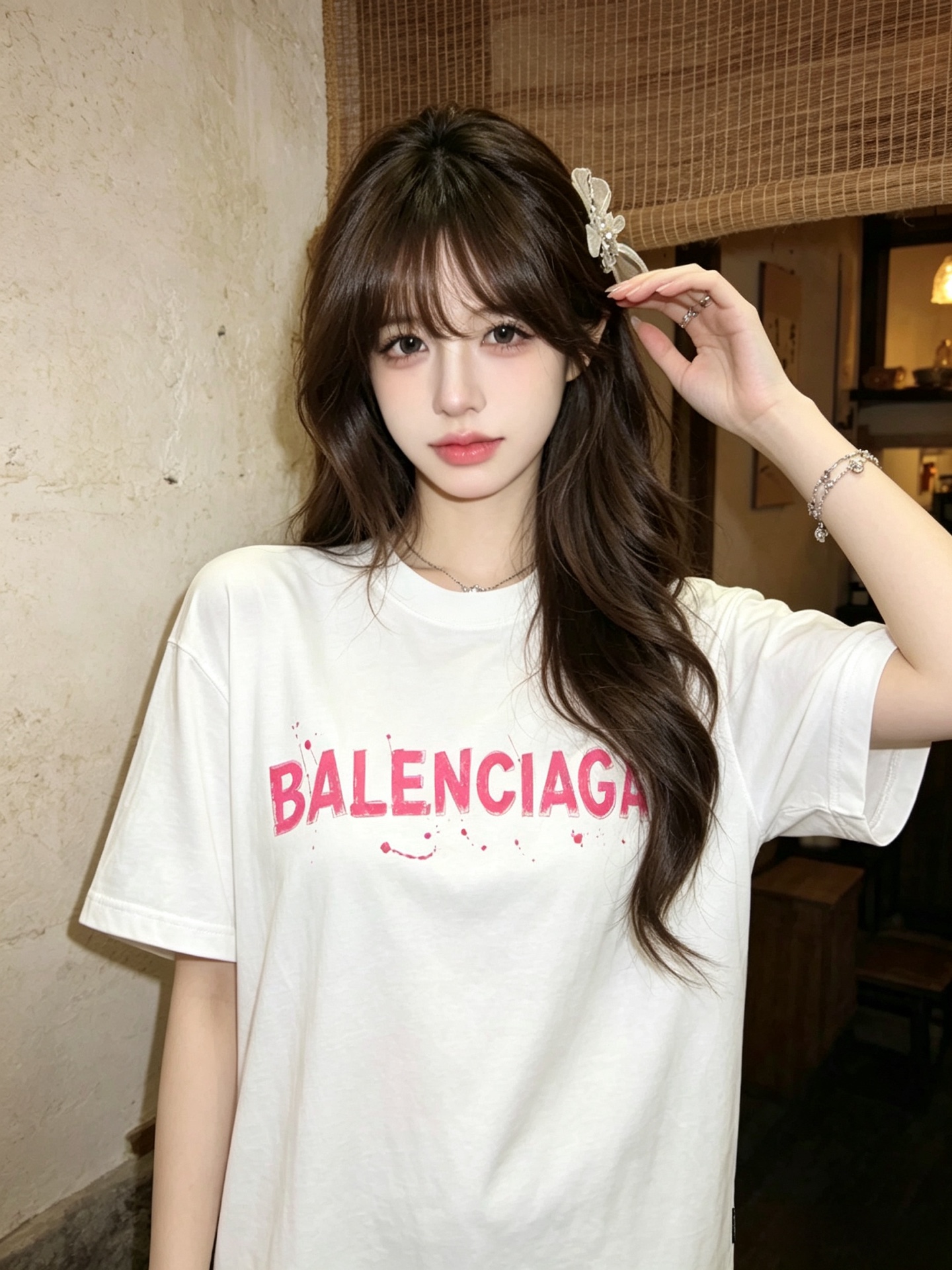 Balenciaga巴黎世家 2026新款短袖T恤！男女同款！走秀图案时尚休闲短袖T恤衫！设计logo设计！极具设计精选