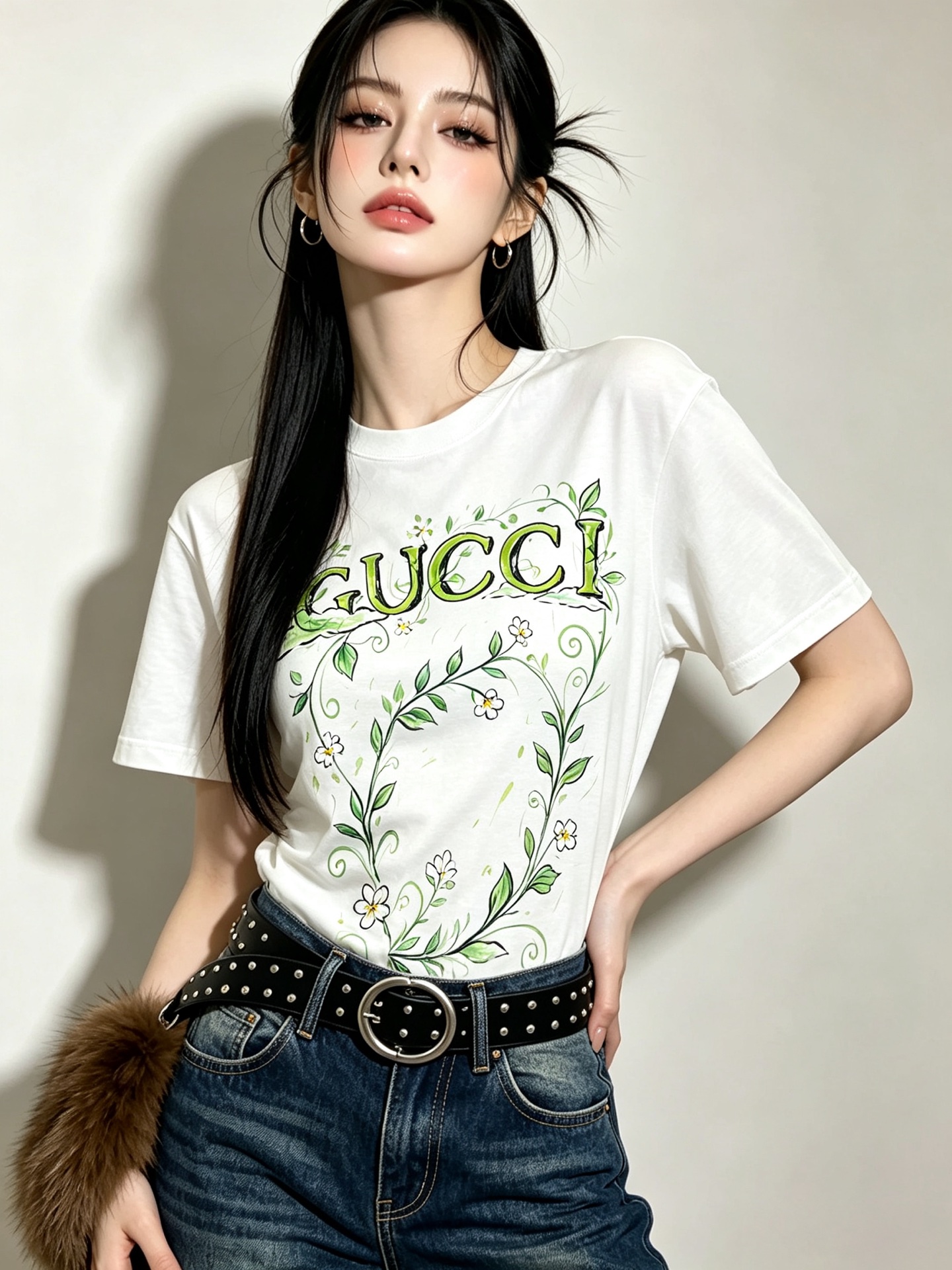 Gucci古奇 2026新款短袖T恤！男女同款！走秀图案时尚休闲短袖T恤衫！设计logo设计！极具设计精选客供面料，手感