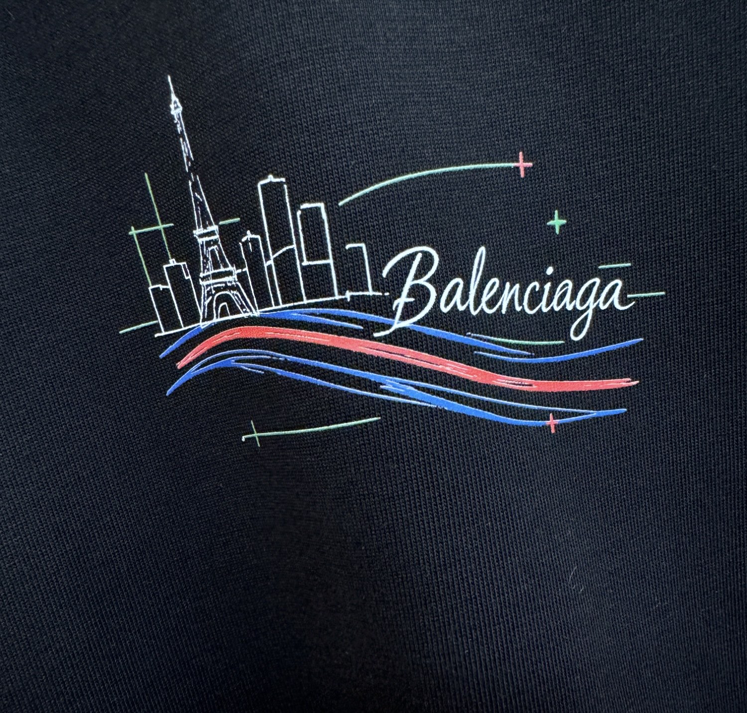 Balenciaga巴黎世家 2026新款短袖T恤！男女同款！走秀图案时尚休闲短袖T恤衫！设计logo设计！极具设计精选