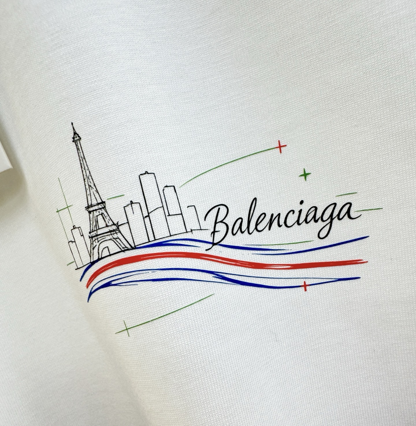 Balenciaga巴黎世家 2026新款短袖T恤！男女同款！走秀图案时尚休闲短袖T恤衫！设计logo设计！极具设计精选