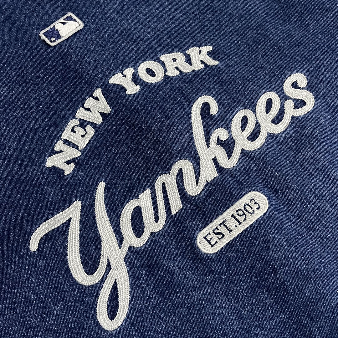 New MLB Cowboy Shirts: Retro-style Embroidered Coats in Pink and Blue. - 图片 8