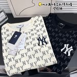 MLB Clothing T-Shirt Black Yellow Embroidery Unisex Cotton Summer Collection Short Sleeve