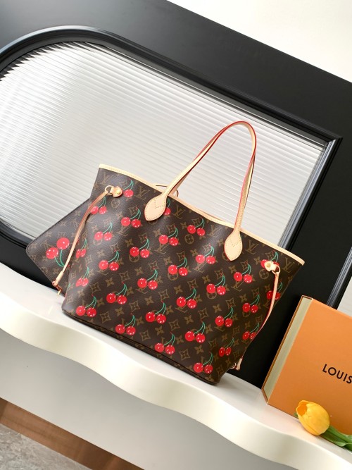 Louis Vuitton Neverfull MM Monogram Cherry Tote Bag - Iconic Style & Functionality 1 Louis Vuitton Neverfull MM Monogram Cherry Tote Bag - Iconic Style & Functionality