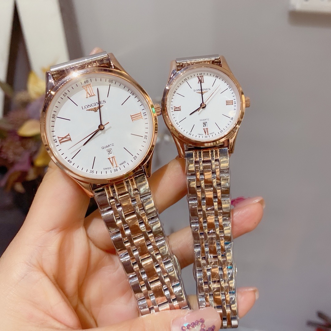 Longines La Grande Classique de Longines rose gold-tone case, white dial, rose gold-tone bracelet 40mm Men's Quartz
