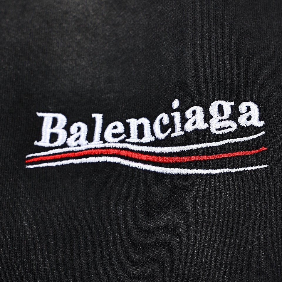 Balenciaga/巴黎世家 BLCG23ss重工洗水扎染炒雪花可乐刺绣阔腿长裤