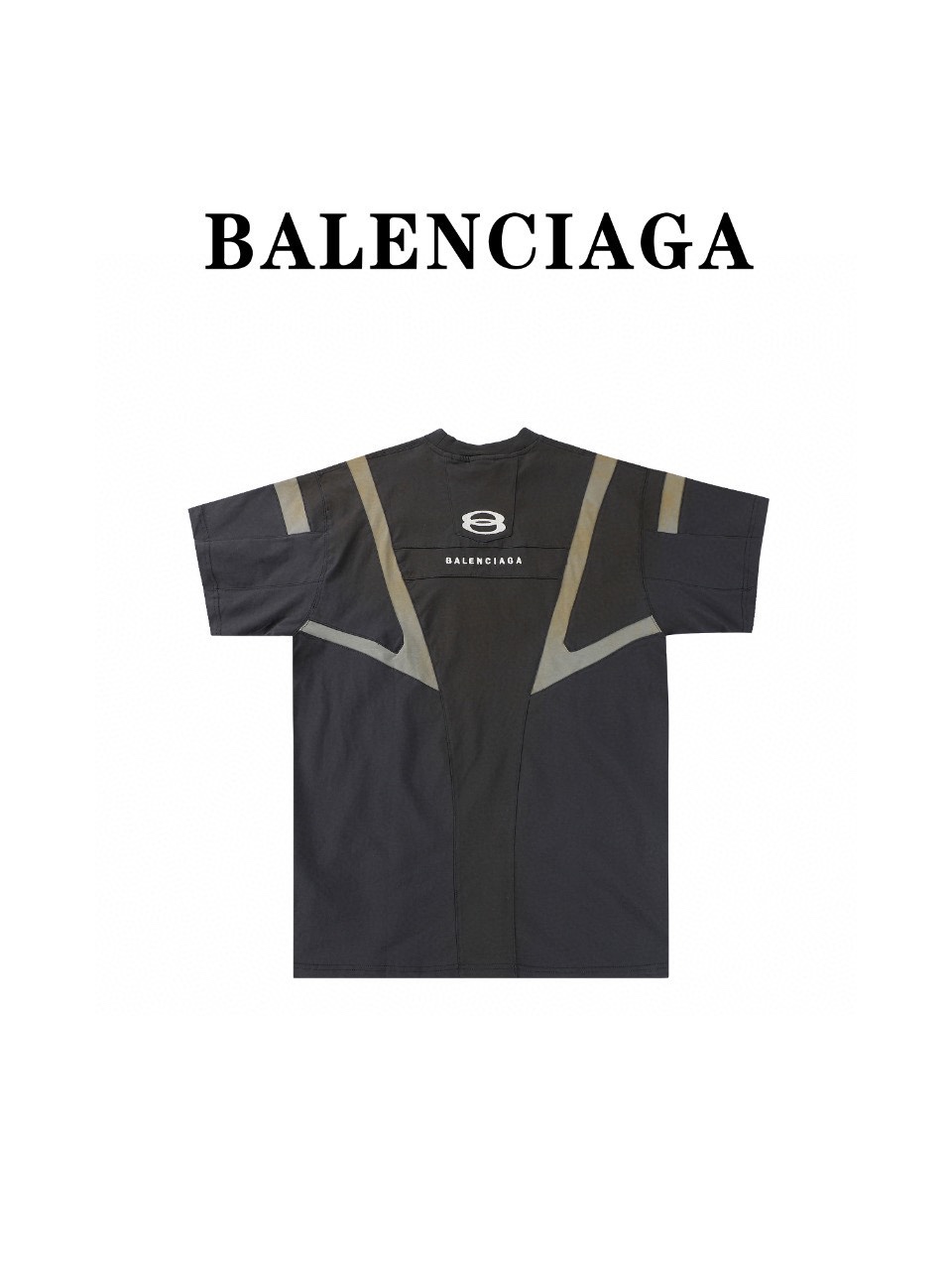 Balenciaga 巴黎世家 24SS 废土双环拼接短袖T恤