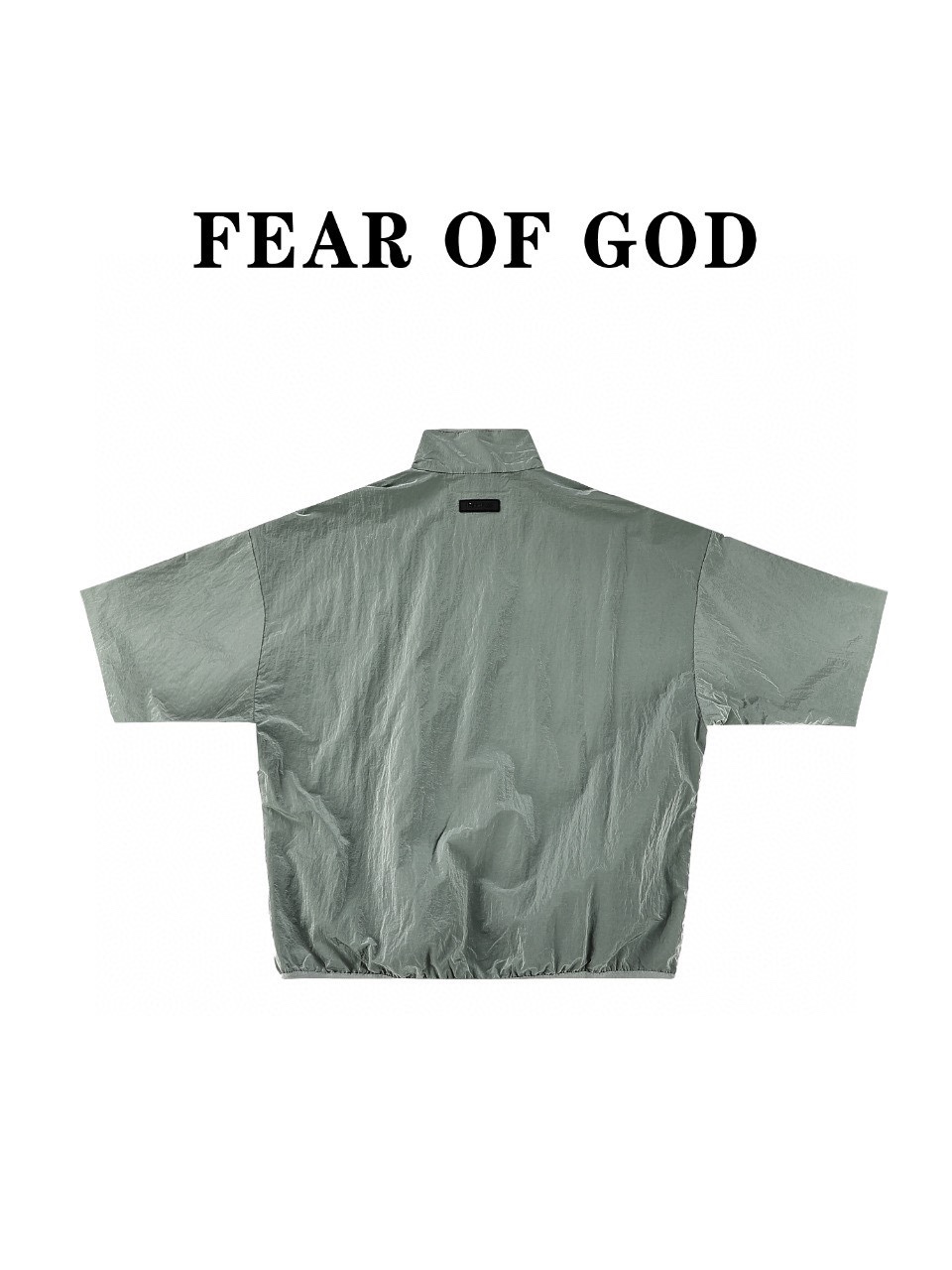 FOG FEAR OF GOD顶级独家版本FOG ESSENTIAS 新款机能金属尼龙梭织落肩短袖