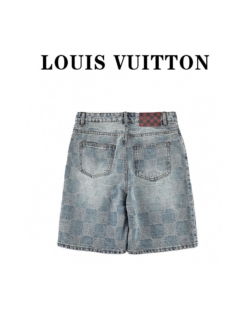 LOUIS VUITTON路易威登 LV DAMIER 棋盘格牛仔短裤