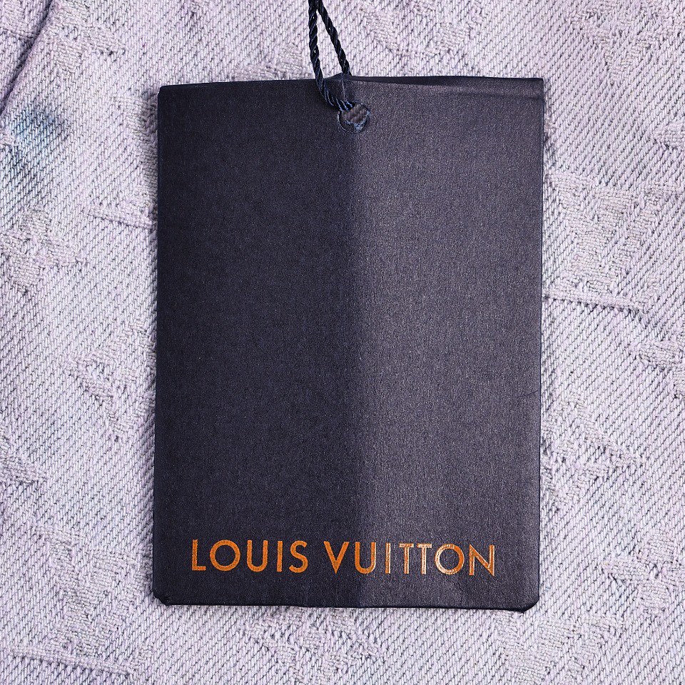 Louis Vuitton LV 路易威登 23SS 提花水洗紫色流苏 牛仔长裤