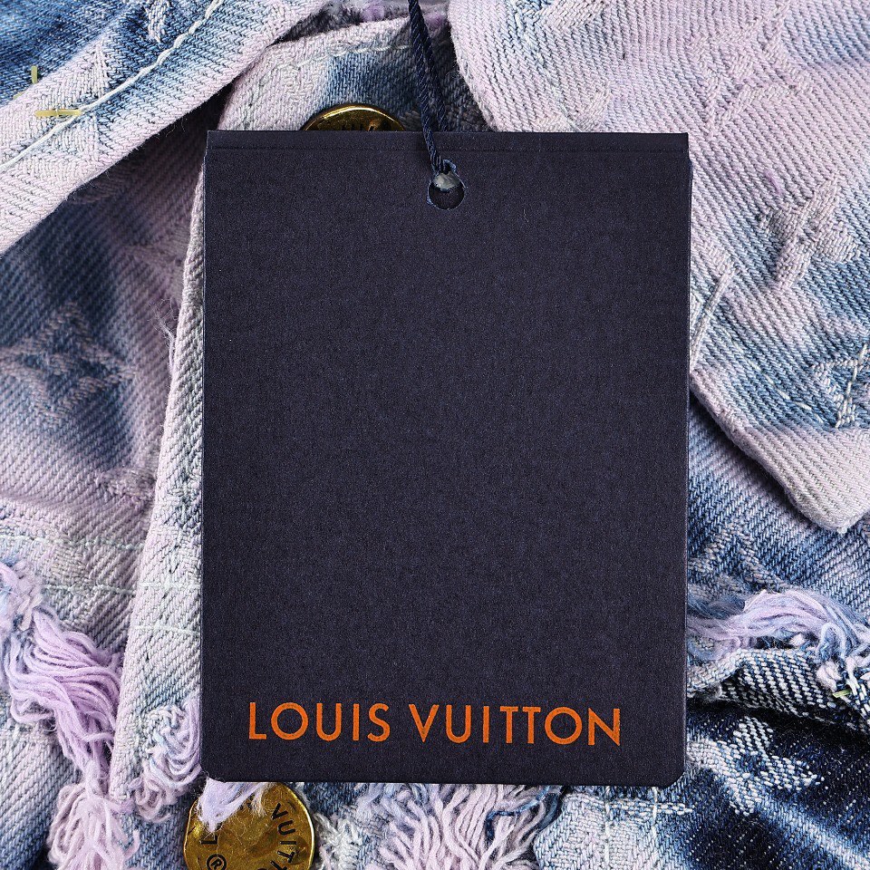 Louis Vuitton LV 路易威登 23SS 提花水洗紫色流苏牛仔套