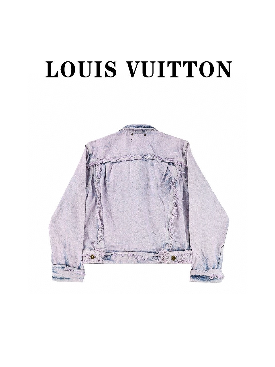 Louis Vuitton LV 路易威登 23SS 提花水洗紫色流苏牛仔套