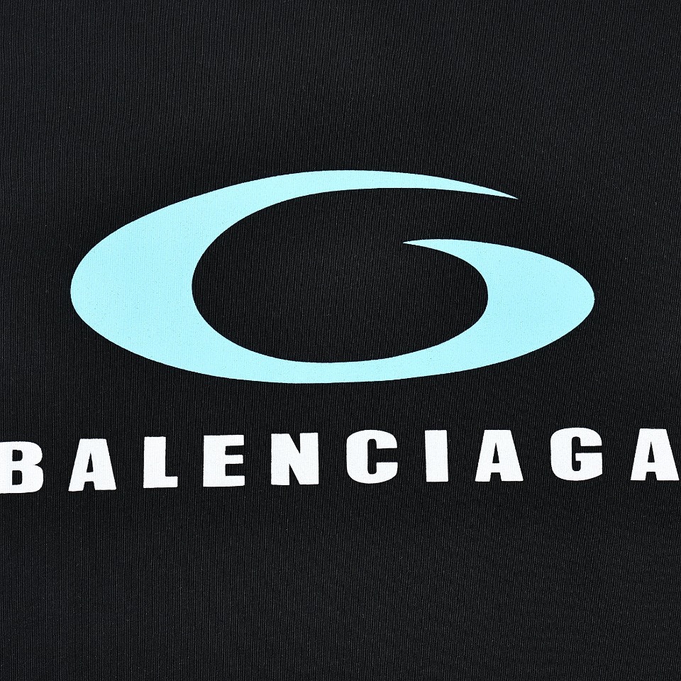 Balenciaga/巴黎世家 24ss 蓝圈字母logo印花短袖 T恤