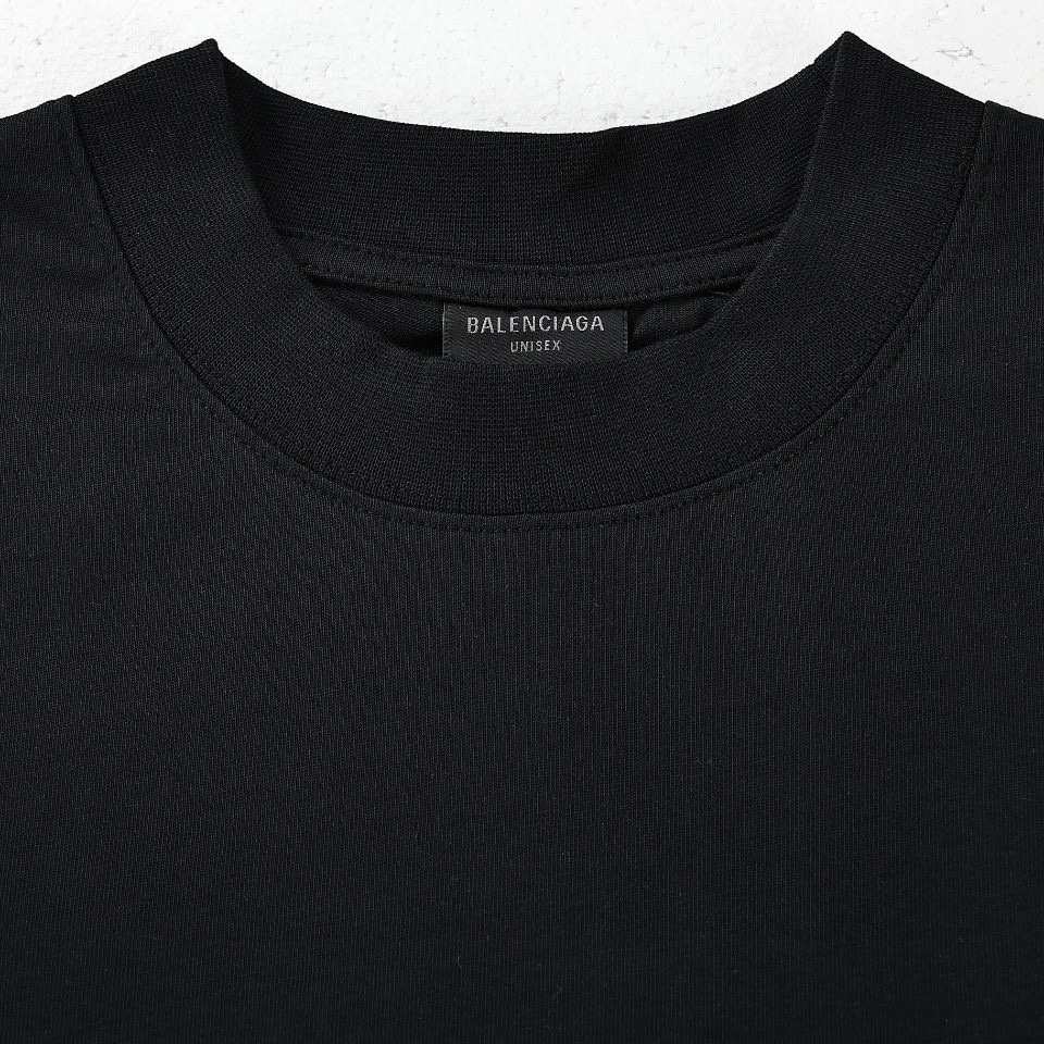 Balenciaga/巴黎世家 24ss 蓝圈字母logo印花短袖 T恤