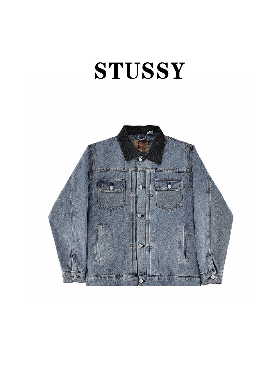 Stussy x Levi‘s 斯图西&李维斯150周年浮雕牛仔双面穿外套夹克