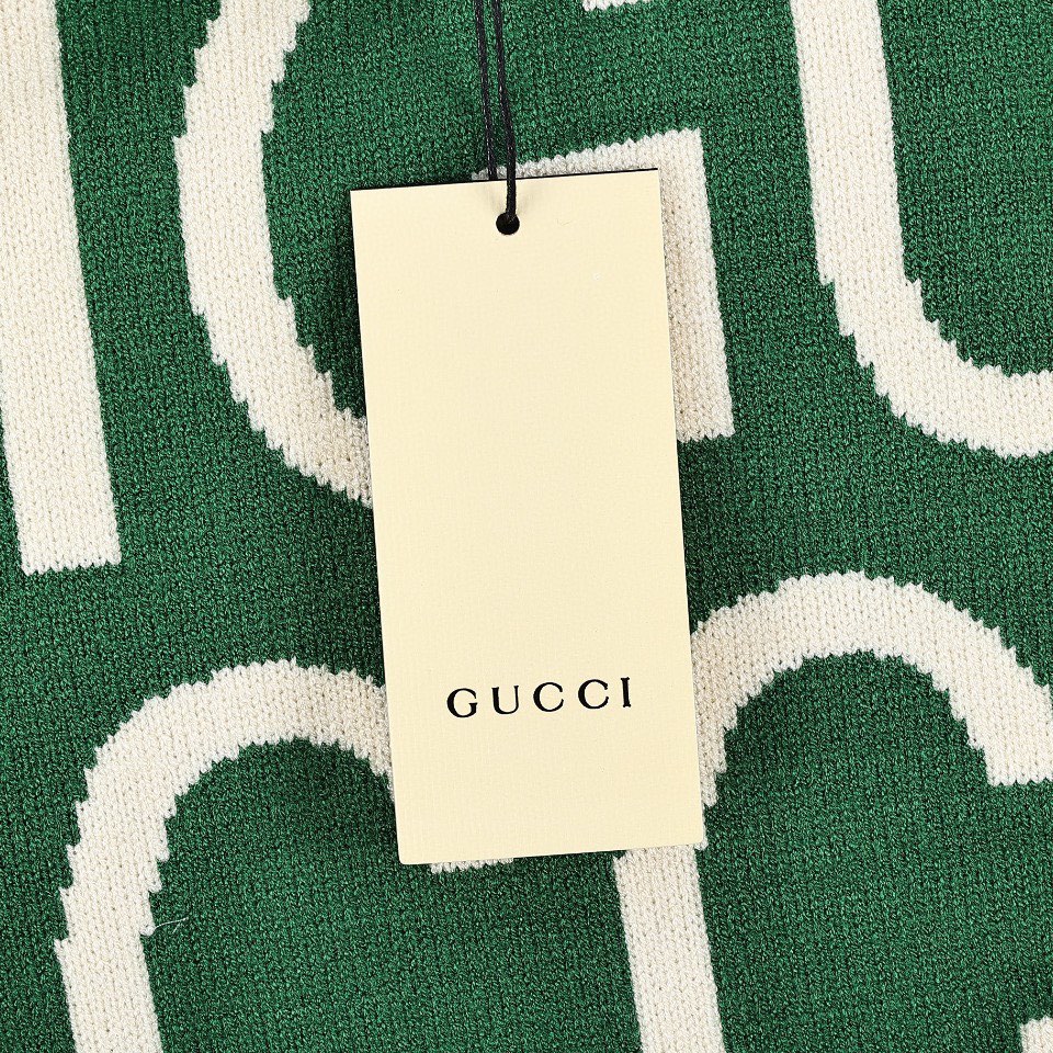 GUCCI/古驰23ss满印字母logo提花圆领毛衣