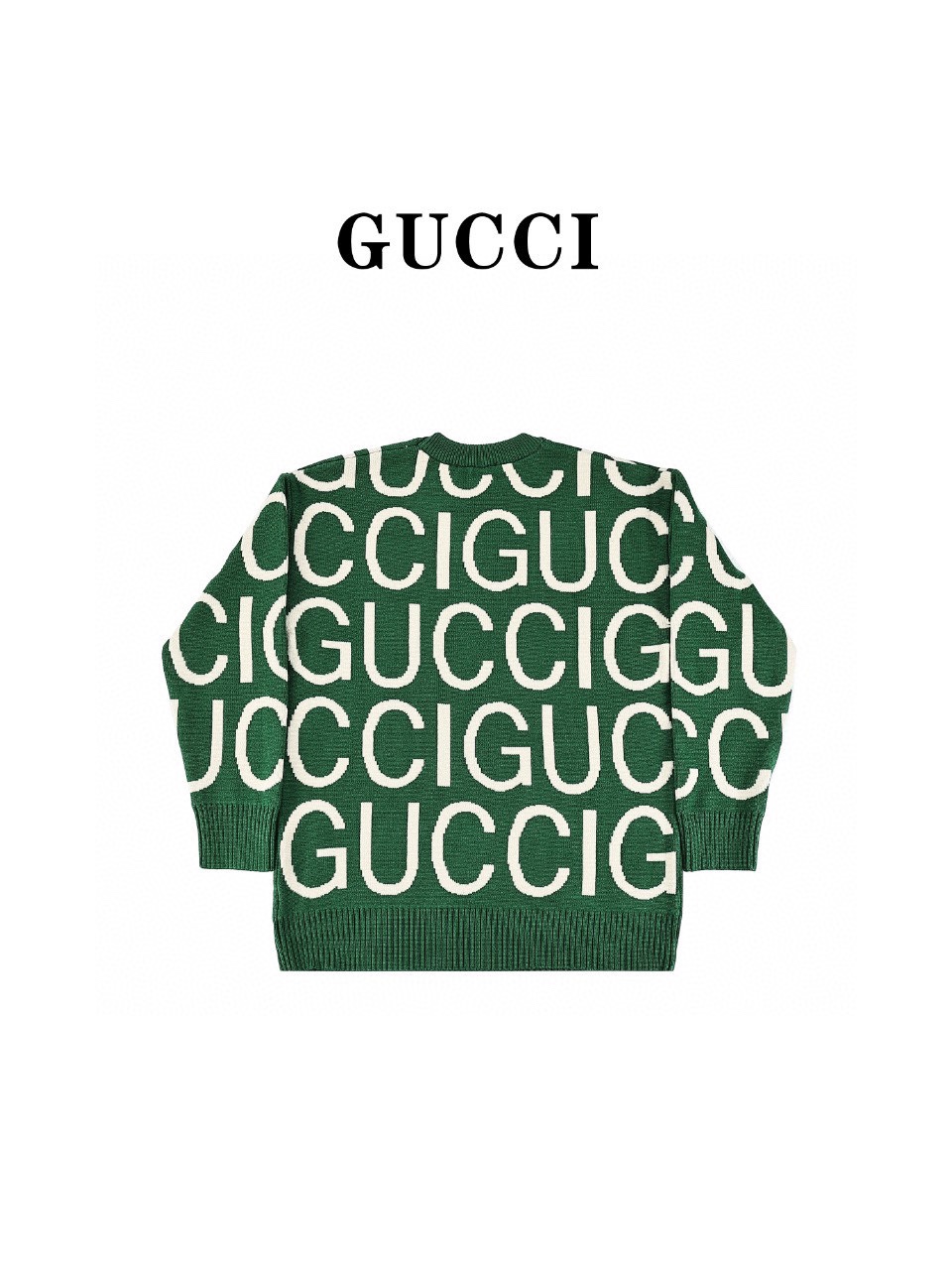 GUCCI/古驰23ss满印字母logo提花圆领毛衣