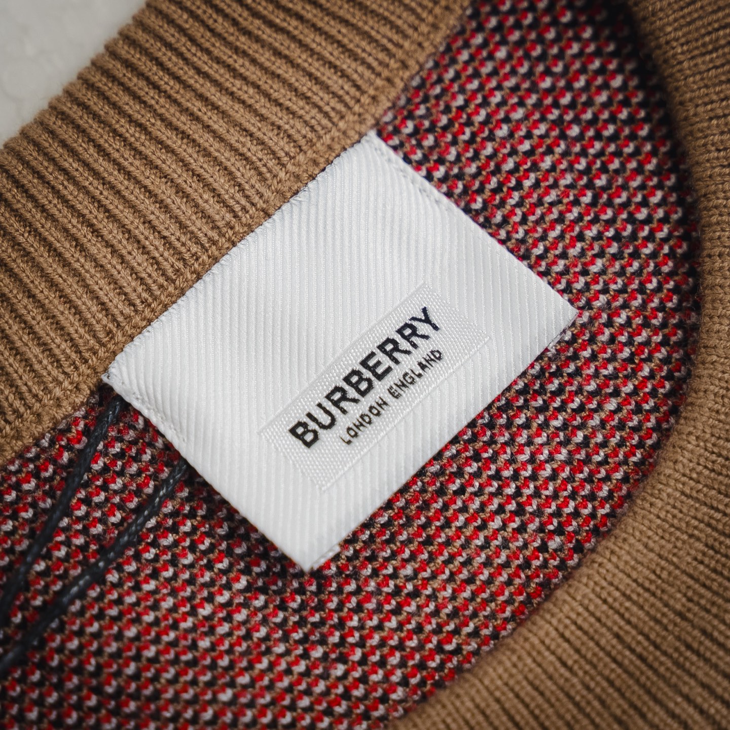 Burberry/巴宝莉 圆领针织提花纹理菱格工艺毛衣