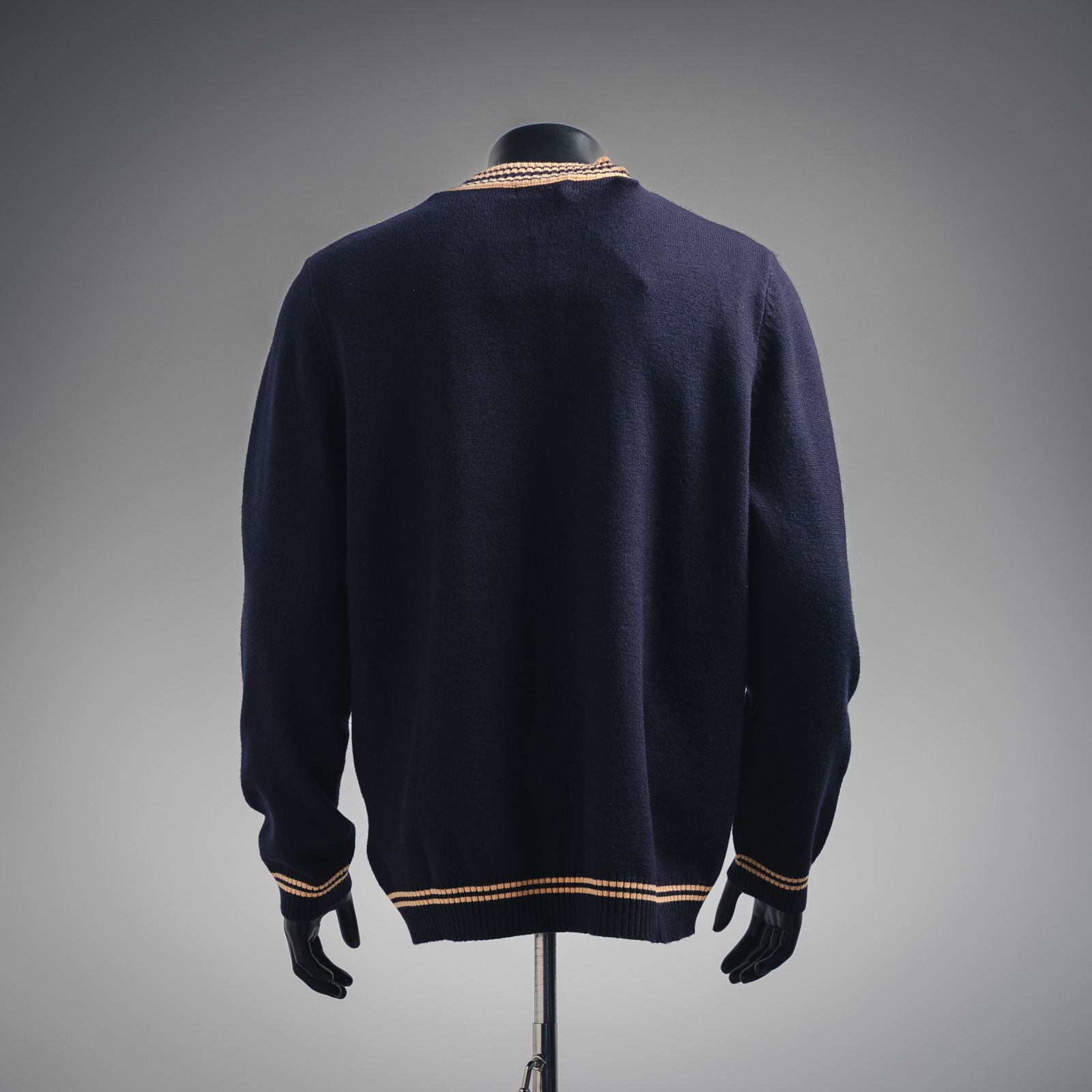 PRADA/普拉达24ss撞色针织圆领毛衣
