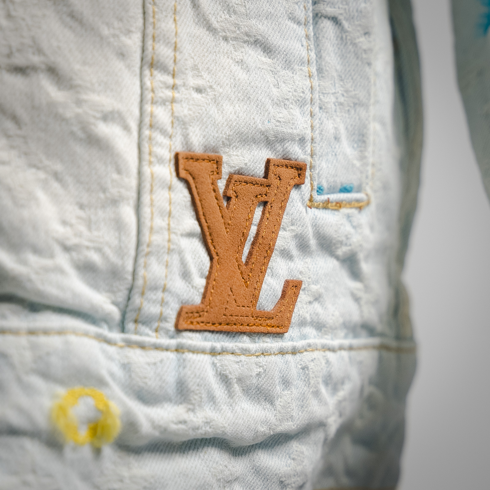 Louis Vuitton/路易威登 Tyler联名老花提花刺绣牛仔外套