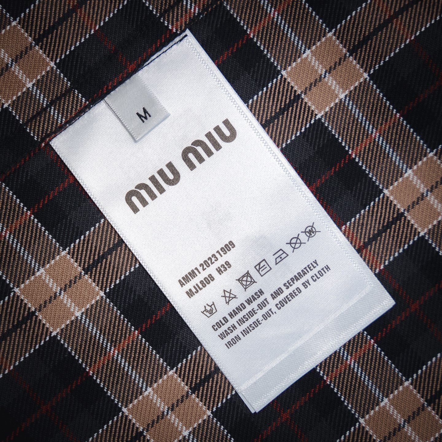 Miumiu/缪缪24fw秋冬新款英格兰学院风长款衬衫