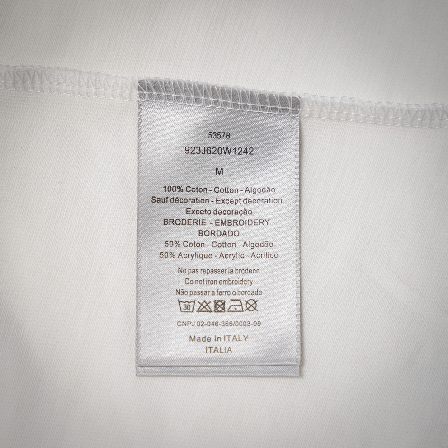 Dior & Stone lsland 石头岛联名刺绣logo 短袖T恤