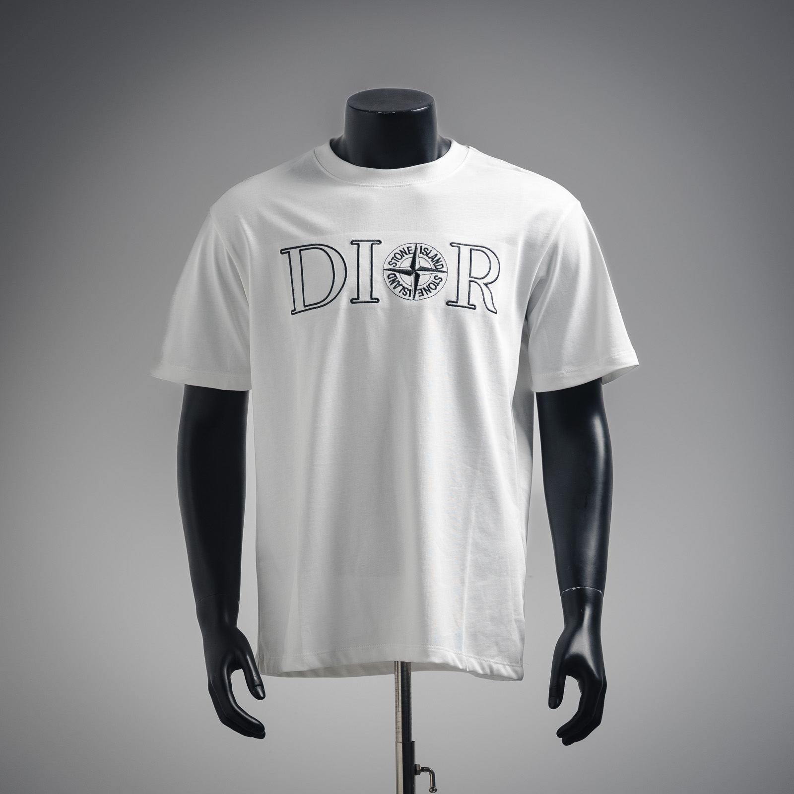 Dior & Stone lsland 石头岛联名刺绣logo 短袖T恤