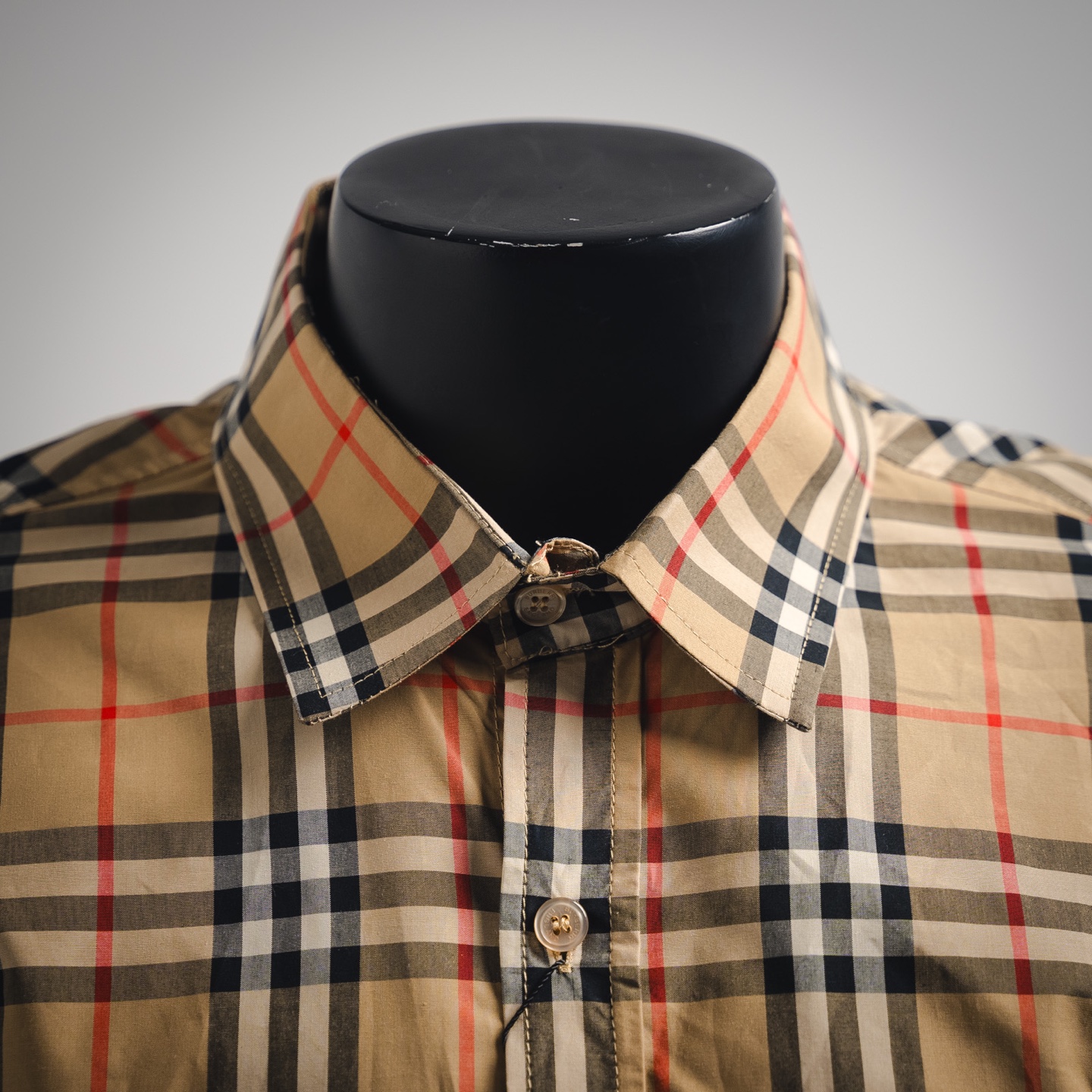 Burberry/巴宝莉 经典下摆侧边字母格纹衬衫