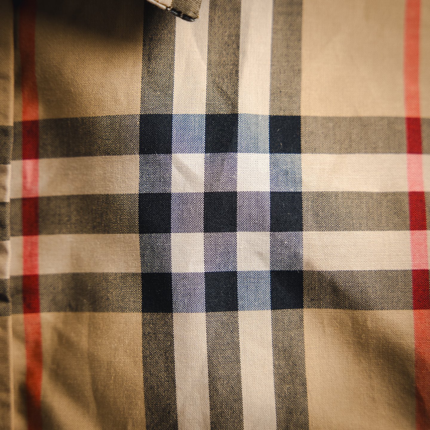 Burberry/巴宝莉 经典下摆侧边字母格纹衬衫