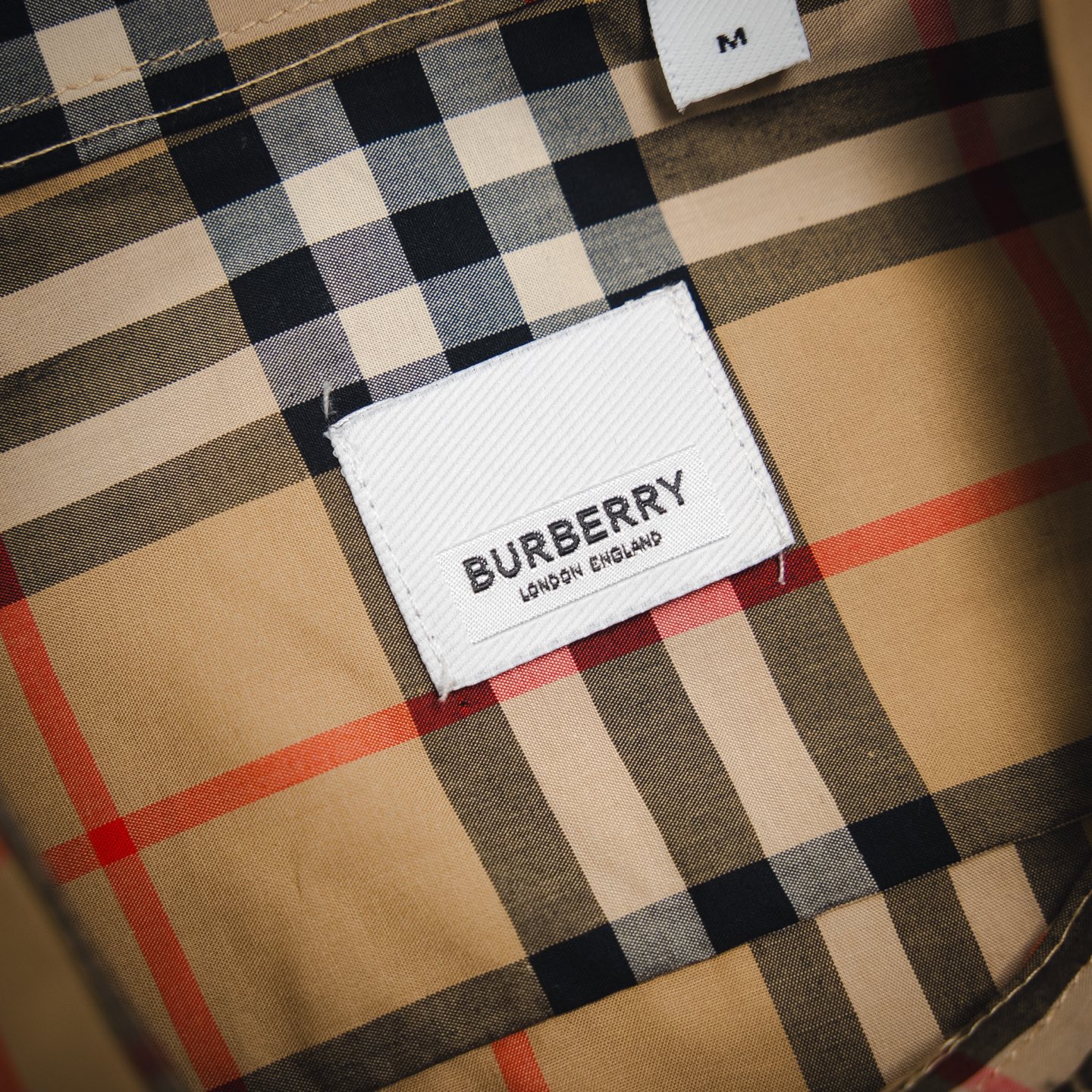 Burberry/巴宝莉 经典下摆侧边字母格纹衬衫