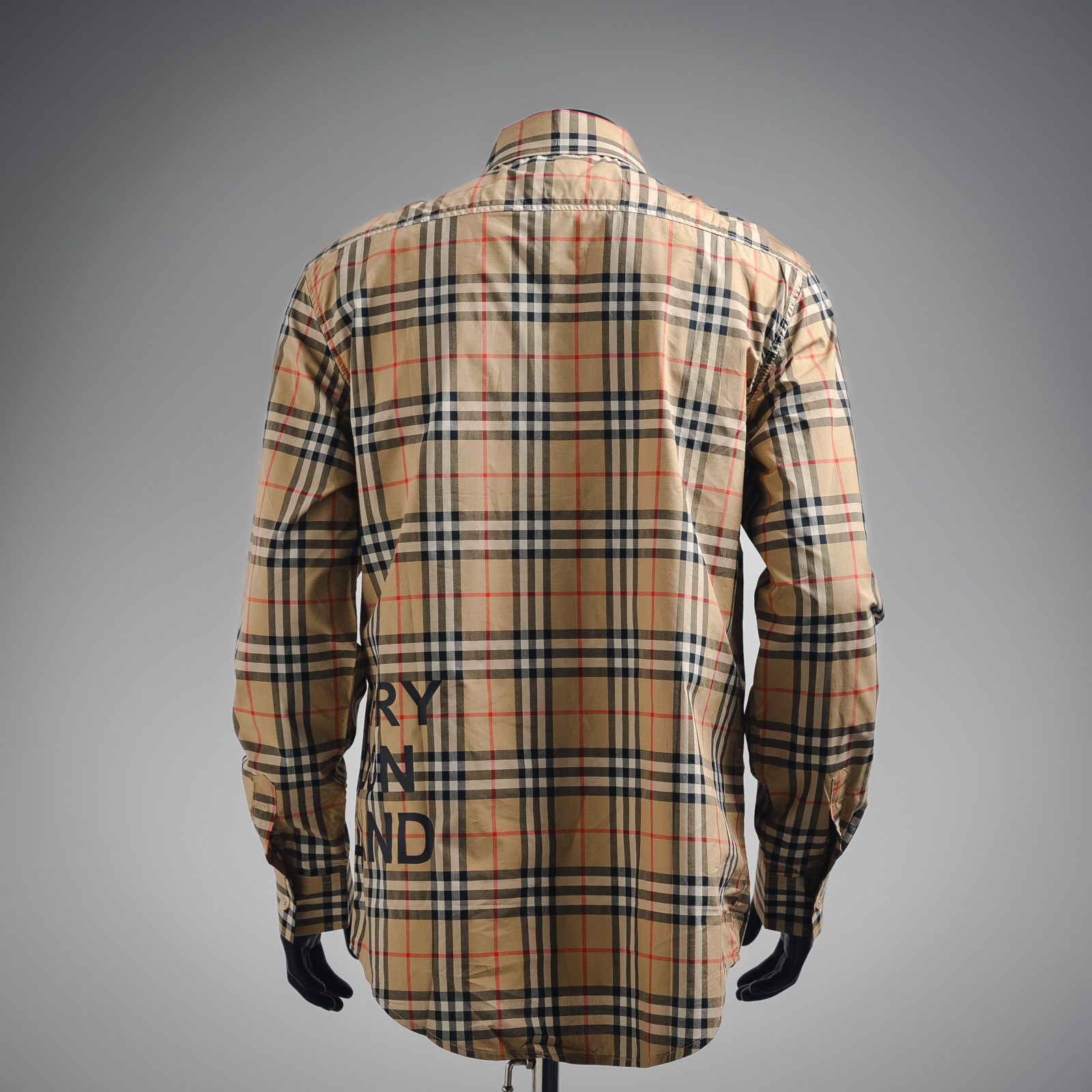 Burberry/巴宝莉 经典下摆侧边字母格纹衬衫