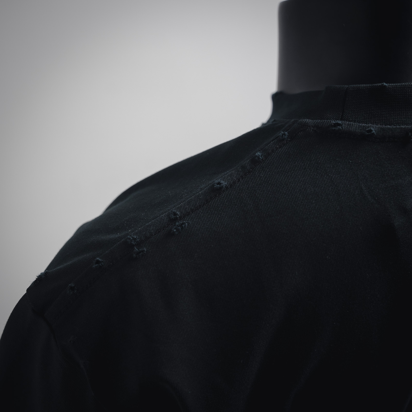 巴黎世家Balenciaga25ss 3B新款logo溶解磨破短袖T恤