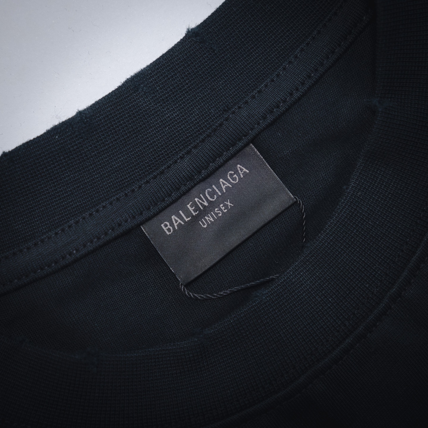巴黎世家Balenciaga25ss 3B新款logo溶解磨破短袖T恤