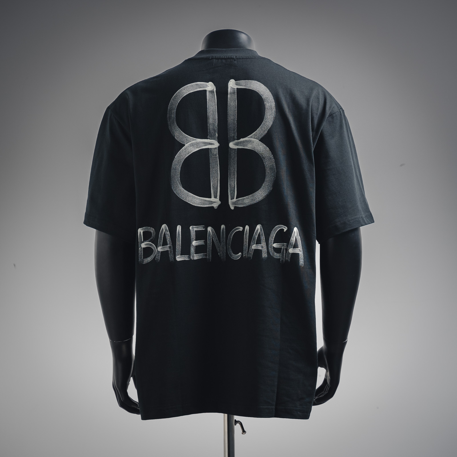 Balenciaga 巴黎世家 2022新款后背双B夜光短袖 夜光粉印花